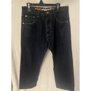 Akademiks Jeans Mens 36 32 jeans Denim Straight Leg Hip Hop